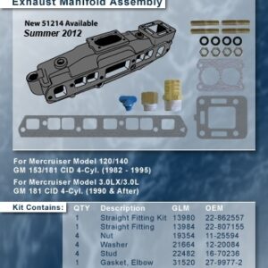 Mercruiser Exhaust Manifold Assembly (4 Cyl) 806867A12