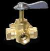 3/8" NPT Female Three-Way Valve (Clam)