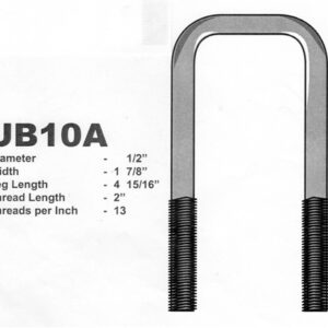 U Bolt 1 7/8in X 4 15/16, Galv