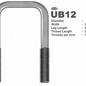 U-Bolt 1/2 inx2 5/8x4 5/8 Galv