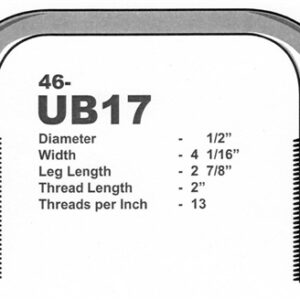 U Bolt 4 1/16in X 2 7/8in, Galv