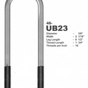 U Bolt 2 1/16in X 6 7/8in, Galv