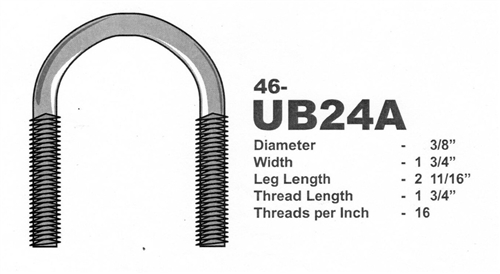 U Bolt Galv 1-3/4 x 2-11/16