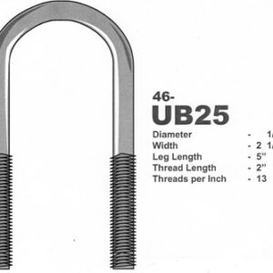 U Bolt 2 1/16in X 5in, Galv
