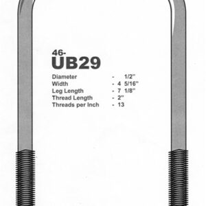 U Bolt 4 5/16in X 7 1/2in, Galv