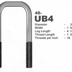 U-Bolt 1 5/16X4 1/16, Galv