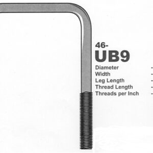U Bolt 3 1/16in X 4 7/8in, Galv