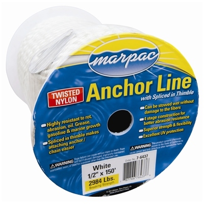 Anchor Line 3/8X50 White