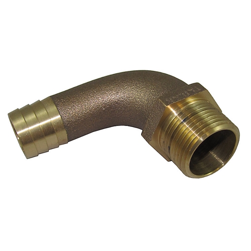 90 Degree .50 NPT x .38 Hose Adapter