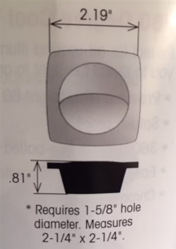 Recessed Companion Way LED Light (Black Cover/White LED) 2 Recessed Companion Way LED Light (Black Cover/White LED)