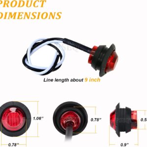 Sidemarker Lght, Bullet LED Red