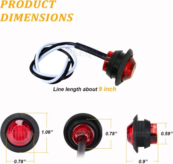 Sidemarker Lght, Bullet LED Red