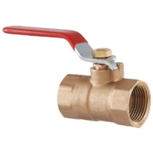 Ball Valve 1-1/4in Brass Red Han