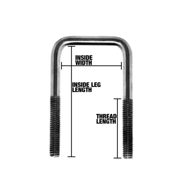 U Bolt 3 1/16in x 6 5/16in, S/S