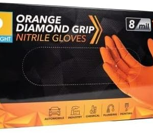 Glove 8 Mil Lge Org Nitrile