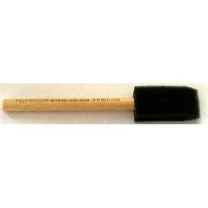 Foam Brush Wood Handle 1in