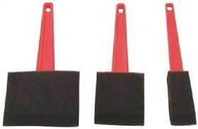 Foam Brush 3in W/Plastic Handle