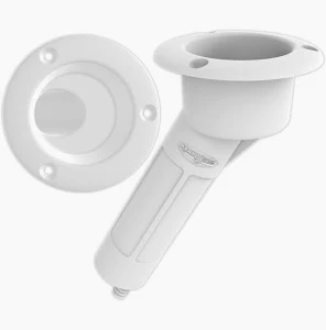 Rod & Cup Hldr 30 Deg Oval Wht