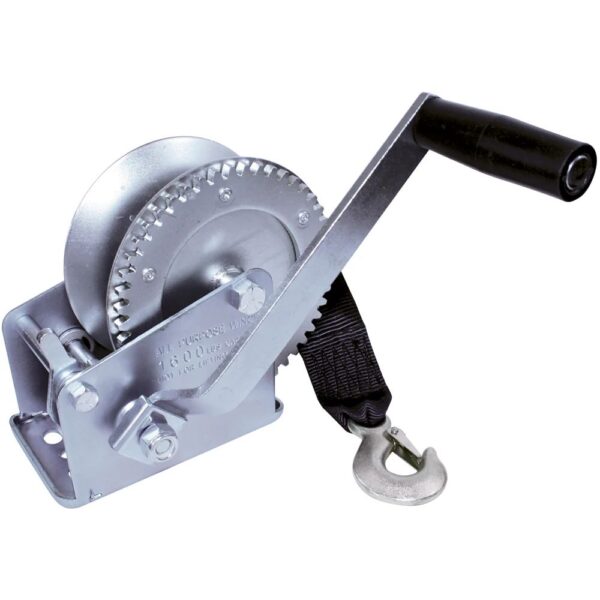 Winch 1600 Zinc W/Strp