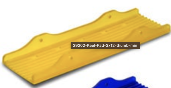 Keel Pad 3 x 12 Yellow