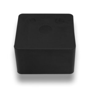 Tube End Cap 3 x 3 Blk PVC