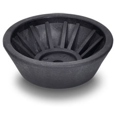 Roller End Bell 4in Blk